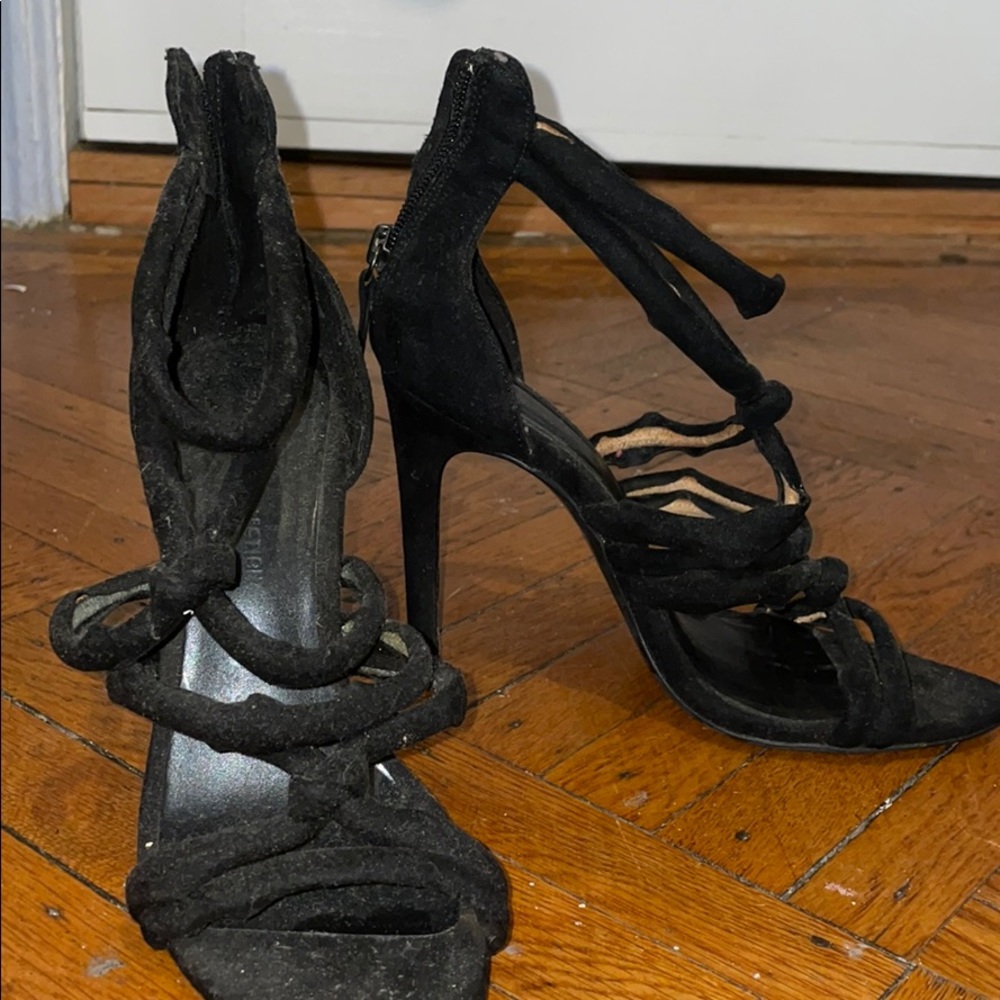 Black Strappy Zara Heels